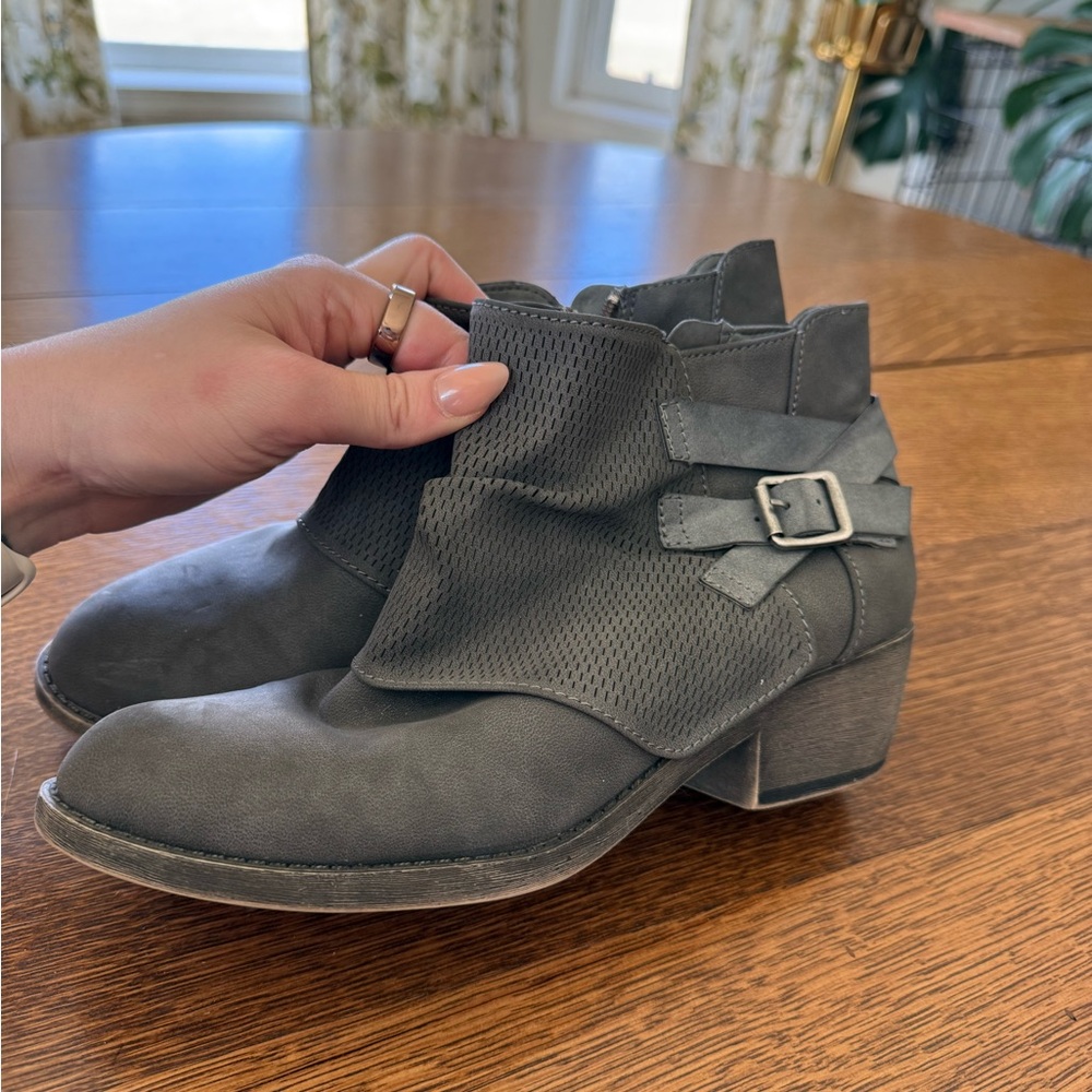 Jellypop Charcoal Ankle Booties